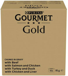 Gourmet Gold Zarte Häppchen in Sauce Katzenfutter nass Sorten-Mix - 96 x 85 g – Bild 1 von 6