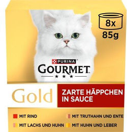 GOURMET Gold Zarte Häppchen in Sauce Mixpaket - 8 x 85 g – Bild 1 von 4