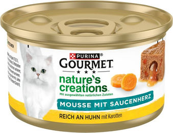 Produktbild von GOURMET Natures Creations Mousse mit Saucenherz Huhn 12x85g