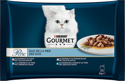 Produktbild von GOURMET Perle Duo de la Mer Katzenfutter nass - 4 x 85 g