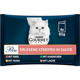 Produktbild von Gourmet Perle Erlesene Streifen Katzenfutter nass Sorten-Mix - 12 x 340 g