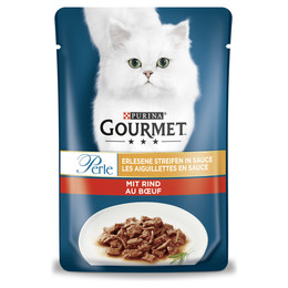 Produktbild von Gourmet Perle Erlesene Streifen mit Rind - 26 x 85 g