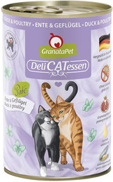 Produktbild von GranataPet DeliCatessen Ente & Geflügel Katzenfutter - 6 x 400 g
