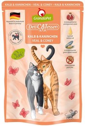 Produktbild von GranataPet DeliCatessen Kalb & Kaninchen - 6 x 85 g