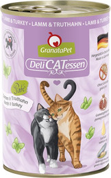 Produktbild von GranataPet DeliCatessen Lamm & Truthahn Katzenfutter - 6 x 400 g