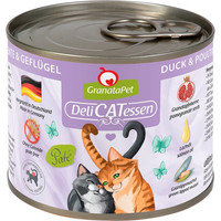 Produktbild von GranataPet DeliCatessen Nassfutter Ente & Geflügel für Katzen - 6 x 200 g