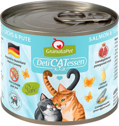 Produktbild von GranataPet DeliCatessen Nassfutter Lachs & Pute - 6 x 200 g