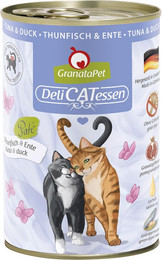 Produktbild von GranataPet DeliCatessen Thunfisch & Ente Katzenfutter - 6 x 400 g