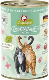 Produktbild von GranataPet DeliCatessen Wild & Thunfisch Katzenfutter - 6 x 400 g