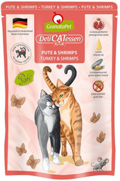 Produktbild von GranataPet Katze Delicatessen Pouch Pute & Shrimps - 6 x 85 g
