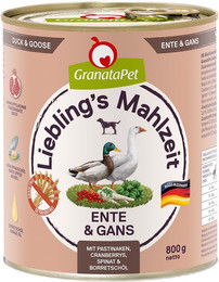 Produktbild von GranataPet Liebling's Mahlzeit Ente und Gans 12x800g
