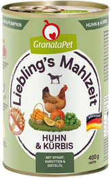Produktbild von GranataPet Liebling’s Mahlzeit Huhn und Kürbis 6x400g