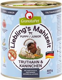 Produktbild von GranataPet Liebling's Mahlzeit Junior Truthahn & Kaninchen - 6 x 800 g
