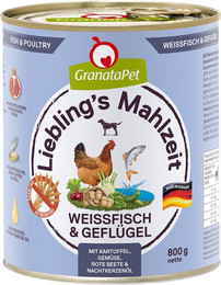 Produktbild von GranataPet Liebling’s Mahlzeit Weißfisch und Geflügel - 6 x 800 g