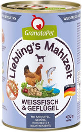 Produktbild von GranataPet Liebling’s Mahlzeit Weißfisch und Geflügel 6x400g