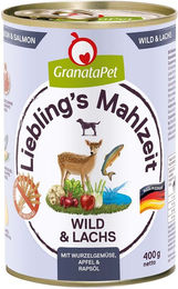 Produktbild von GranataPet Liebling's Mahlzeit Wild und Lachs 12x400g