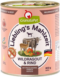 Produktbild von GranataPet Liebling's Mahlzeit Wildragout und Rind - 6 x 800 g
