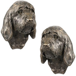 Grand Griffon Vendéen Hundestatue hängende Büste braun – Bild 1 von 6