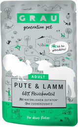 Grau Adult Glutenfreies Katzenfutter - Truthahn & Lamm - Beutel - 16 x 125 – Bild 1 von 2