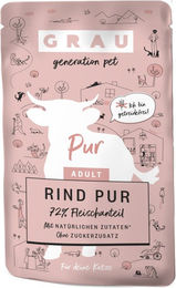 Grau Adult Pur Katzenfutter - Rindfleisch - Beutel - 16 x 125 g – Bild 1 von 2