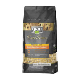 Produktbild von GRAU Getreideflockenmischung mit Gemüse für Hunde - 1,5 kg