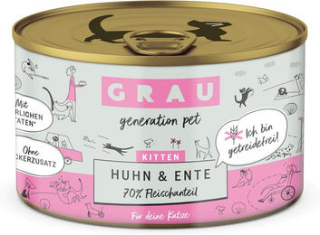 Grau getreidefreies Kittenfutter - Rind, Pute & Karotte - 6 x 200 g – Bild 1 von 5