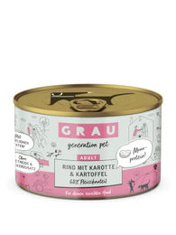 Grau Grain-Free Rindfleisch mit Karotte und Kartoffel Dose - 6 x 200 g – Bild 1 von 6