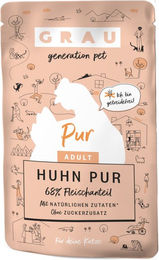 Grau Huhn Pur Pouch - 16 x 125 g – Bild 1 von 2
