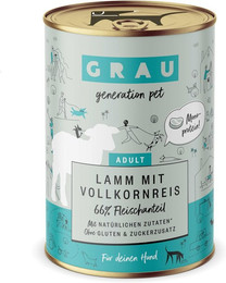 Produktbild von grau Hund 400 Gramm Hundenassfutter 6 x 400 Gramm Lamm mit Vollkornreis