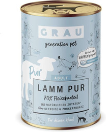 Produktbild von grau Hund 400 Gramm Hundenassfutter 6 x 400 Gramm Lamm Pur