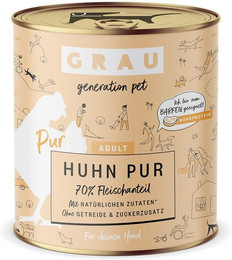 Produktbild von GRAU Hund Adult Huhn Pur 6x800g