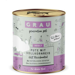 Produktbild von Grau Hund Adult Pute mit Vollkornreis - 6 x 800 g