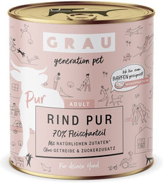 Produktbild von GRAU Hund Adult Rind Pur - 6 x 800 g