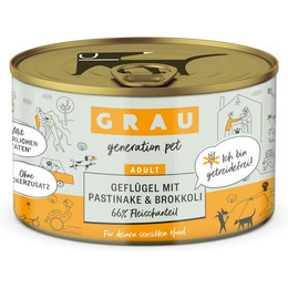 Produktbild von Grau Hund Geflügel mit Pastinake und Brokkoli - 6 x 200 g