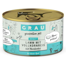 Produktbild von Grau Hund Lamm mit Vollkornreis - 200 g