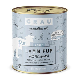 Produktbild von Grau Hund Lamm Pur - 6 x 800 g