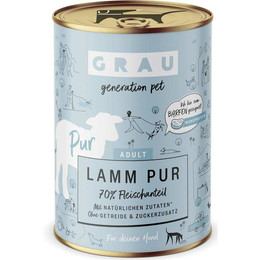 Produktbild von Grau Hund Lamm Pur - 6 x 400 g