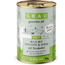 Produktbild von Grau Hund Wild mit Zucchini & Hirse - 6 x 400 g