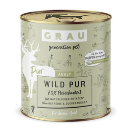 Produktbild von Grau Hund Wild Pur - 6 x 800 g