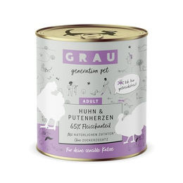Grau Katze Huhn &amp; Putenherzen | 6 x 800 g – Bild 1 von 5