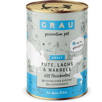 Produktbild von grau Katze Pute & Lachs & Makrele Nassfutter - 12 x 400 g