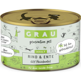 Produktbild von Grau Katze Rind & Ente - 6 x 200 g