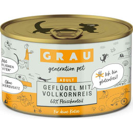 Produktbild von Grau Katzenfutter Geflügel mit Vollkornreis - 6 x 200 g