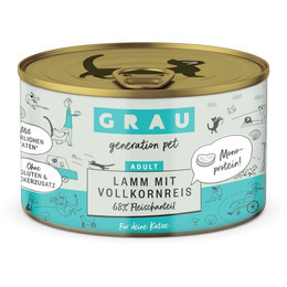 Produktbild von Grau Katzenfutter Lamm mit Vollkornreis 200 g