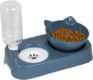 Produktbild von Gravidus Katzen-Futterspender mit Napf in Katzenkopf-Optik - 500 ml