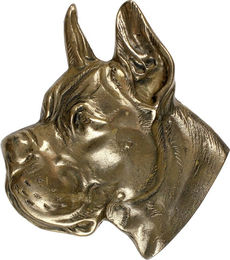 Produktbild von Great Dane II Gedenktafel mit Hund aus Cold-Cast Bronze