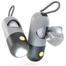 greate 2x Kotbeutelspender mit Taschenlampe und Karabinerhaken - 2 x 15 Stk. – Bild 1 von 7