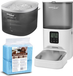 Produktbild von GreenBlue Futterspender und Wasserspender mit Trainingspads