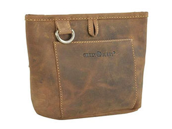 Greenburry Hunde Leckerlibeutel Futtertasche Leder Vintage antikbraun – Bild 1 von 7