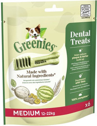 Produktbild von Greenies Medium Zahnpflegesnacks für Hunde 11-22 kg - 3 x 170 g